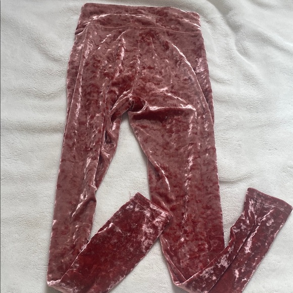 Aerie Velvet Leggings Pink midrise full length pants - Picture 5 of 5